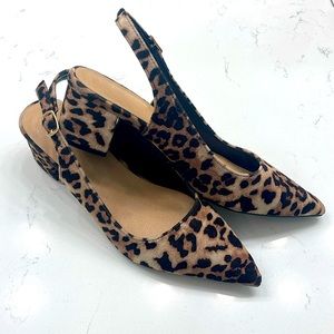 Leopard Sling Back Heels